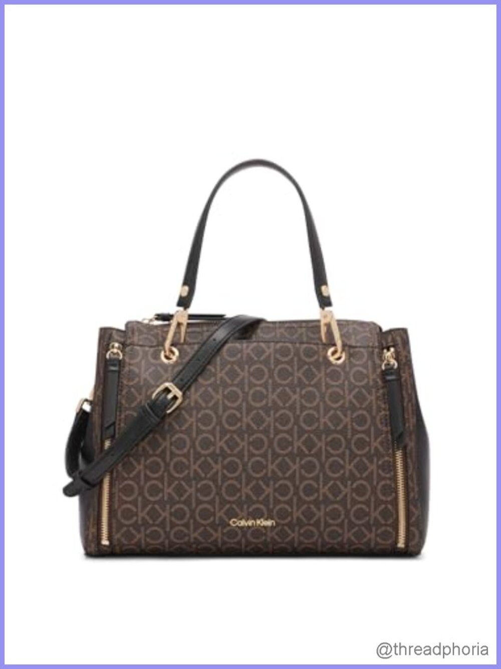 Vegan Leather Satchel Handbag with Adjustable Crossbody Strap